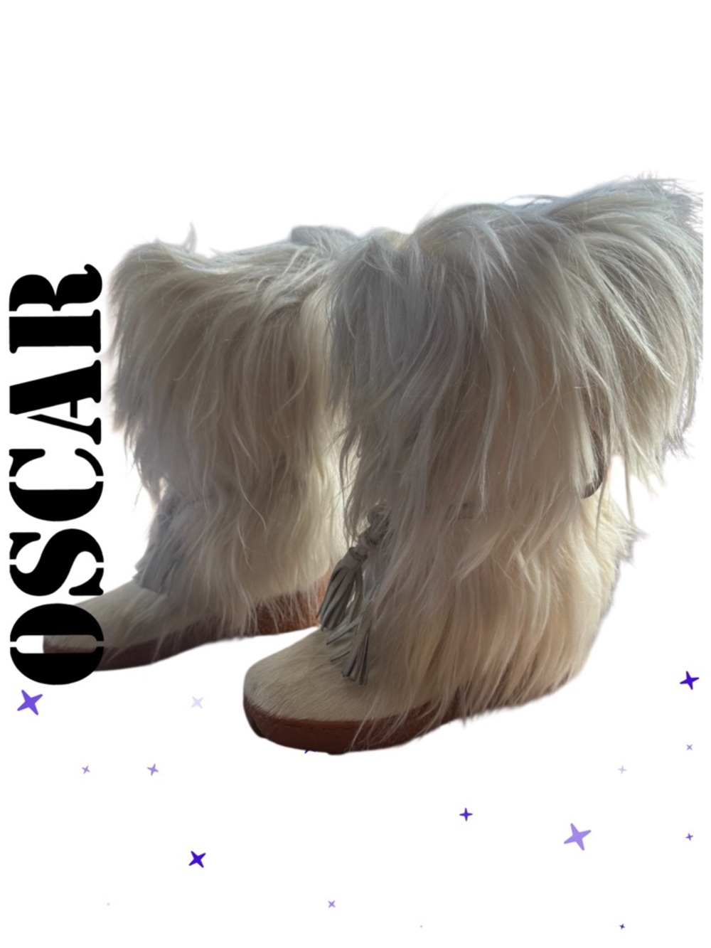 OSCAR APRES SKI  MADE IN ITALY LEATHER FUR BOOTS 39 1/2
